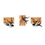 Wallity Free Birds - 333 Escultura de pared de madera y metal